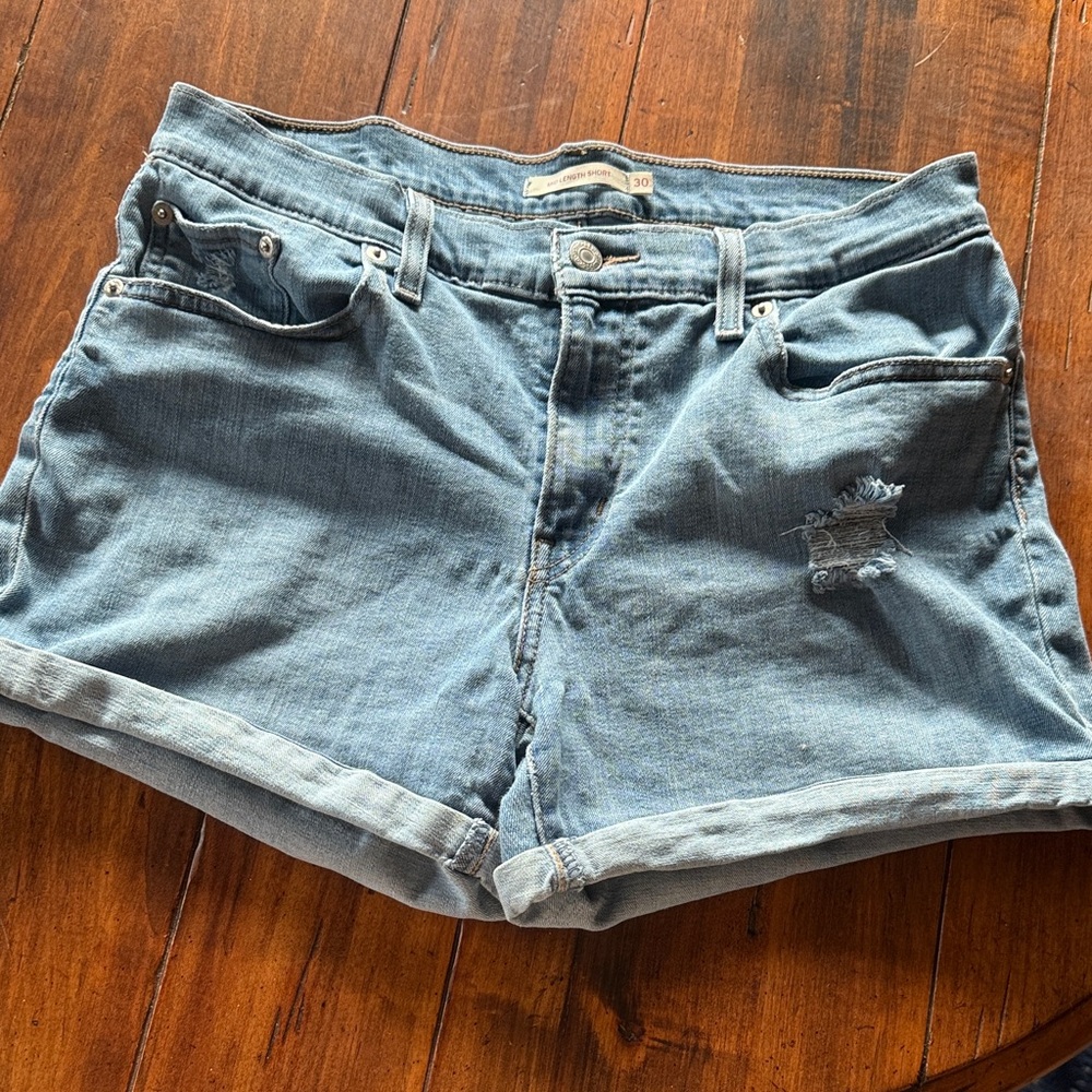 Levi's Light Blue Jean Shorts